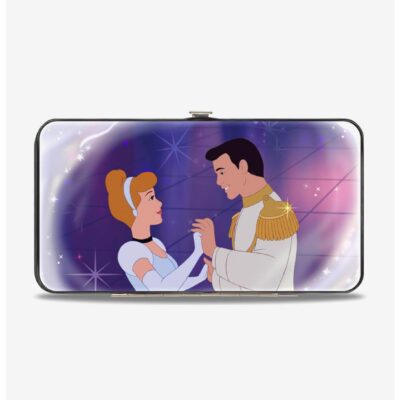 Disney Cinderella Prince Ball Scene Crown Icon Hinged Wallet