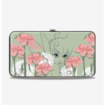 Disney Tinker Bell Tink Sketch Carnations Dandelions Hinged Wallet