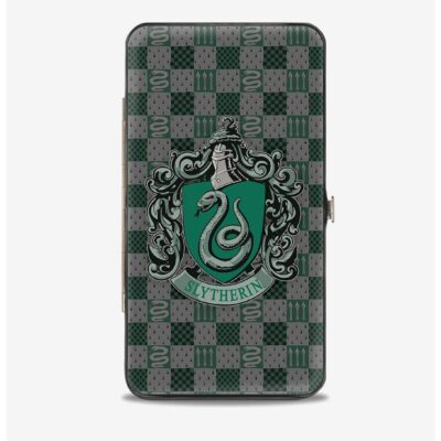 Harry Potter Slytherin Crest Heraldry Checkers Hinged Wallet