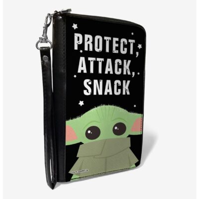 Star Wars The Mandalorian The Child Protect Attack Snack Zip-Around Wallet