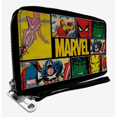 Marvel Retro Comic Panels Zip Around Wallet