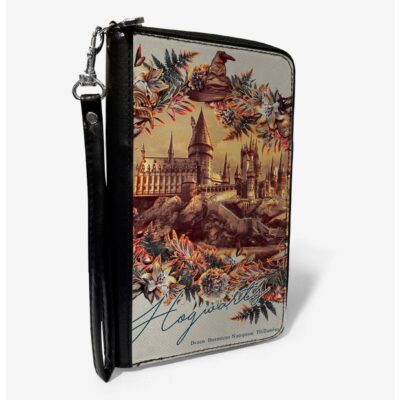 Harry Potter Hogwarts Castle Floral Zip Around Wallet