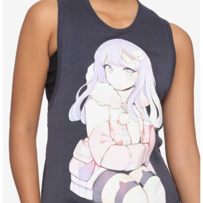 Kawaii Girl Parka Girls Muscle Tank Top By Chisana Mun