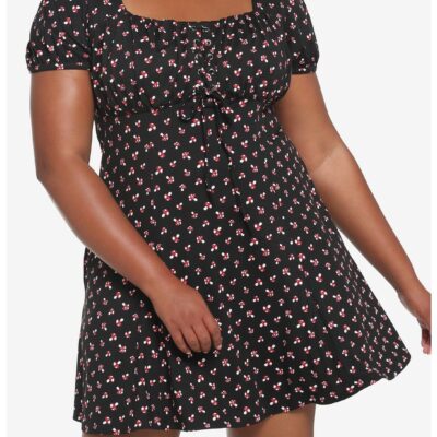 Black Mushroom Empire Dress Plus Size