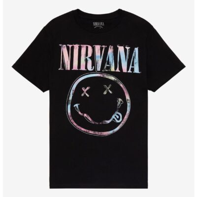 Nirvana Pastel Smile Boyfriend Fit Girls T-Shirt