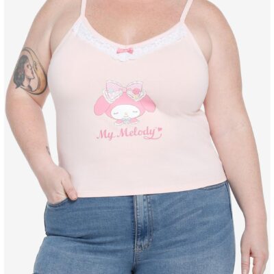 My Melody Pink Lace Girls Cami Plus Size