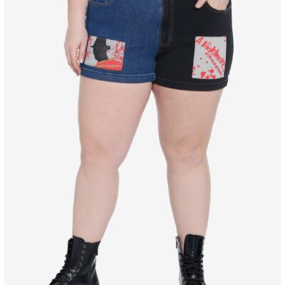 A Nightmare On Elm Street Freddy Patches Mom Shorts Plus Size