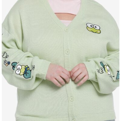 Keroppi Embroidered Skimmer Girls Cardigan Plus Size