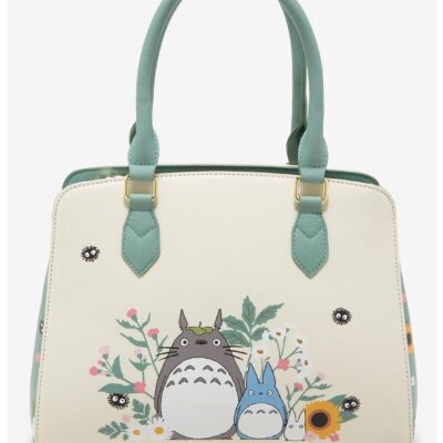 Studio Ghibli My Neighbor Totoro Sage Green Floral Satchel Bag