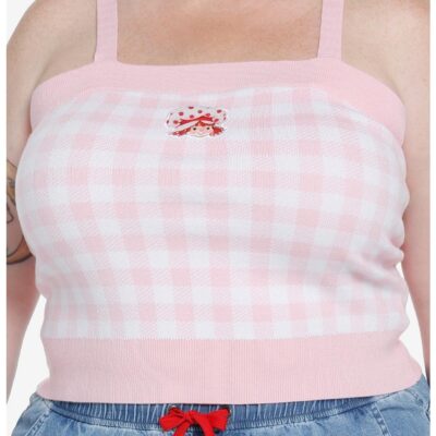 Strawberry Shortcake Gingham Girls Knit Tank Top Plus Size