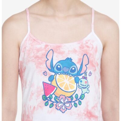 Disney Lilo & Stitch Fruit Tie-Dye Girls Crop Tank Top