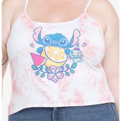 Disney Lilo & Stitch Fruit Tie-Dye Crop Girls Tank Top Plus Size