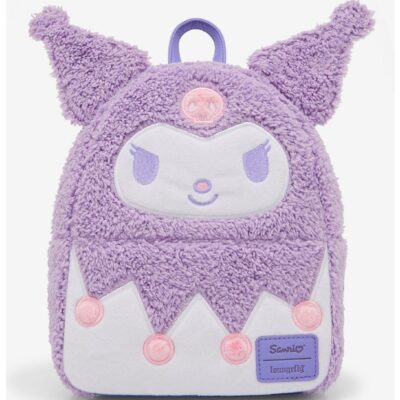 Loungefly Kuromi Pastel Fuzzy Mini Backpack