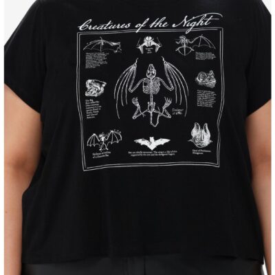 Social Collision Night Creature Anatomy Girls Crop T-Shirt Plus Size