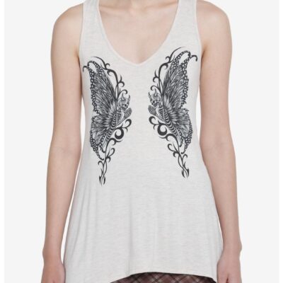 Thorn & Fable Skeleton Fairy Shark Bite Girls Tank Top