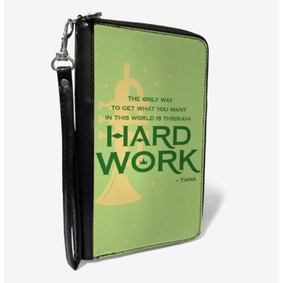 Disney The Princess And The Frog Tianas Hard Work Quote Greens Zip Around Wallet