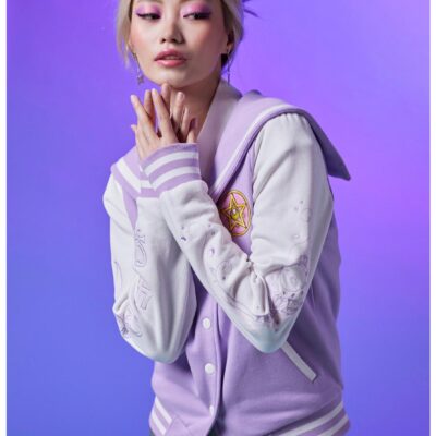 Pretty Guardian Sailor Moon Embroidered Girls Varsity Jacket