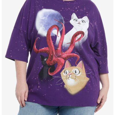 Her Universe Marvel The Marvels Flerkittens Athletic Jersey Girls T-Shirt Plus Size