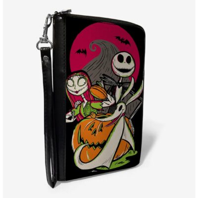 Disney100 Nightmare Before Christmas Characters Pumpkin Pose Zip Around Wallet