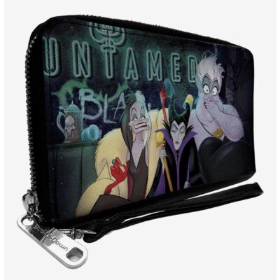 Disney Villains Trio Untamed Pose Zip Around Wallet