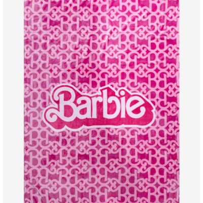 Barbie Repeat Logo Throw Blanket