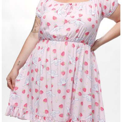 Cinnamoroll Strawberry Ruffle Dress Plus Size