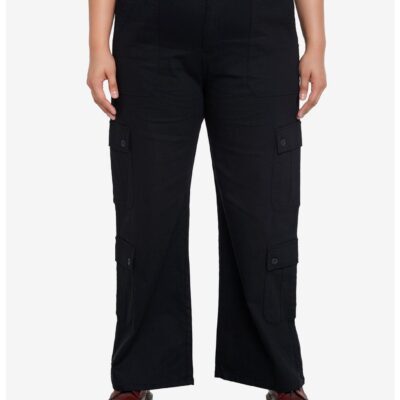 Social Collision Black Double Pocket Cargo Pants Plus Size