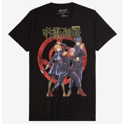 Jujutsu Kaisen Trio Boyfriend Fit Girls T-Shirt