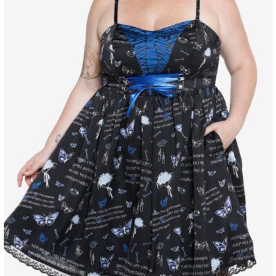 Corpse Bride Rib Cage Lace-Up Dress Plus Size