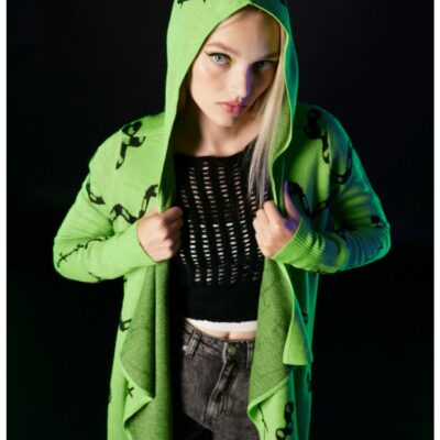 Her Universe The Nightmare Before Christmas Oogie Boogie Glow-In-The-Dark Girls Drape Cardigan