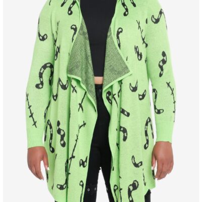 Her Universe The Nightmare Before Christmas Oogie Boogie Glow-In-The-Dark Girls Drape Cardigan Plus Size