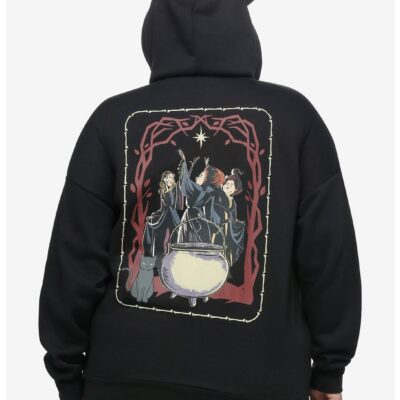 Her Universe Disney Hocus Pocus Binx Sanderson Sisters Girls Hoodie Plus Size