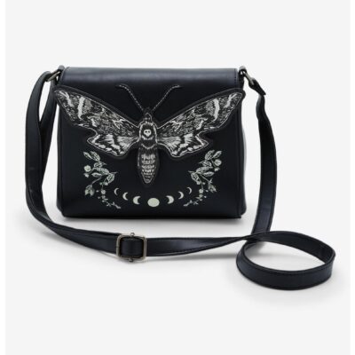 Thorn & Fable Death Moth Moon Phase Crossbody Bag