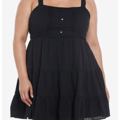 Sweet Society Black Lace Tiered Sweetheart Dress Plus Size