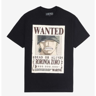 One Piece Zoro Wanted Poster T-Shirt