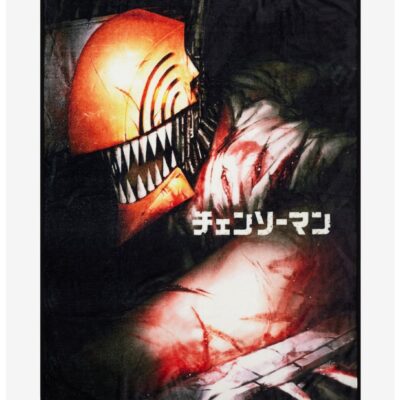 Chainsaw Man Bloody Throw Blanket