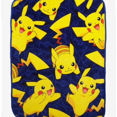 Pokemon Pikachu Poses Throw Blanket