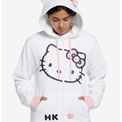 Hello Kitty 3D Ears Girls Hoodie