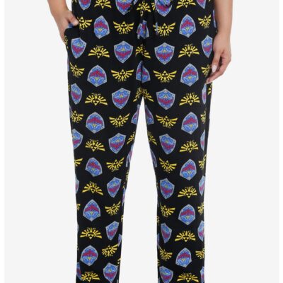 The Legend Of Zelda Triforce Hylian Shield Pajama Pants Plus Size