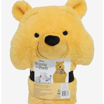 Disney Winnie The Pooh Plush Hooded Throw Blanket