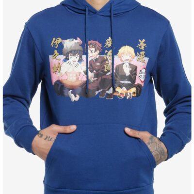 Demon Slayer: Kimetsu No Yaiba Trio Eating Hoodie