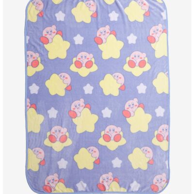 Kirby Stars Throw Blanket