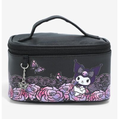 Kuromi Butterfly Roses Makeup Bag