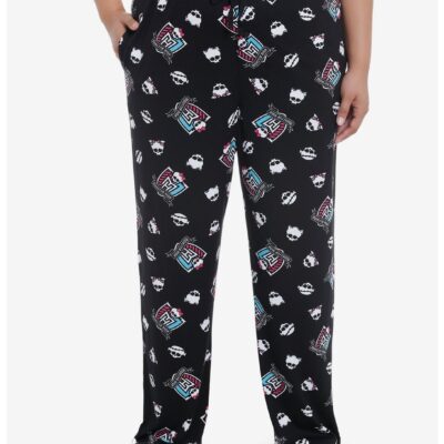 Monster High Logo Girls Pajama Pants Plus Size