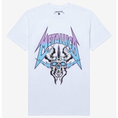 Metallica Pastel Ombre Horned Skull T-Shirt