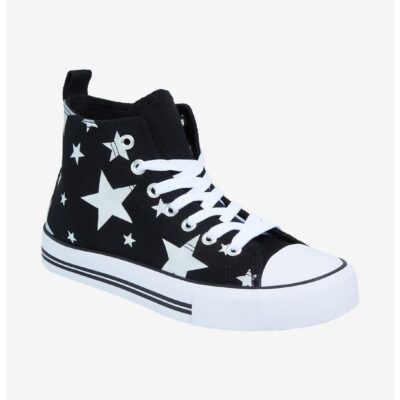 Silver Stars Hi-Top Sneakers