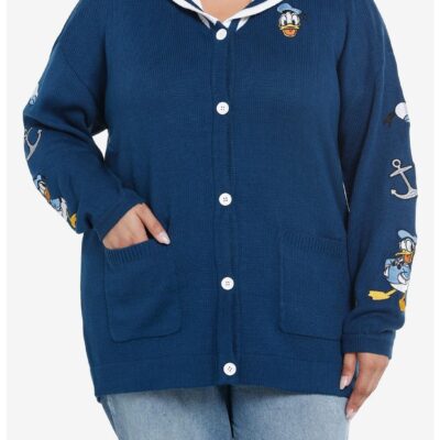 Disney Donald Duck Embroidered Girls Cardigan Plus Size