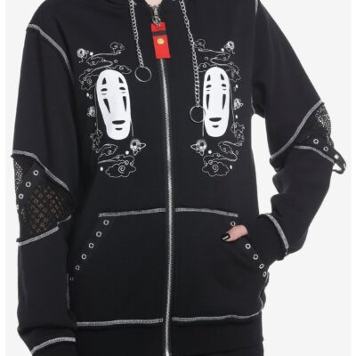 Studio Ghibli Spirited Away No-Face Hardware Girls Oversized Hoodie