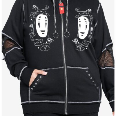 Studio Ghibli Spirited Away No-Face Hardware Girls Oversized Hoodie Plus Size