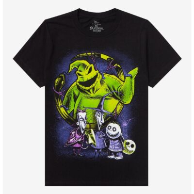 The Nightmare Before Christmas Oogie Boogie Neon Boyfriend Fit Girls T-Shirt